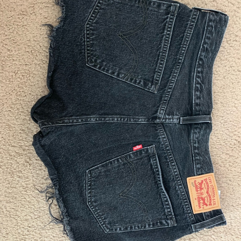 Levi’s black jean shorts